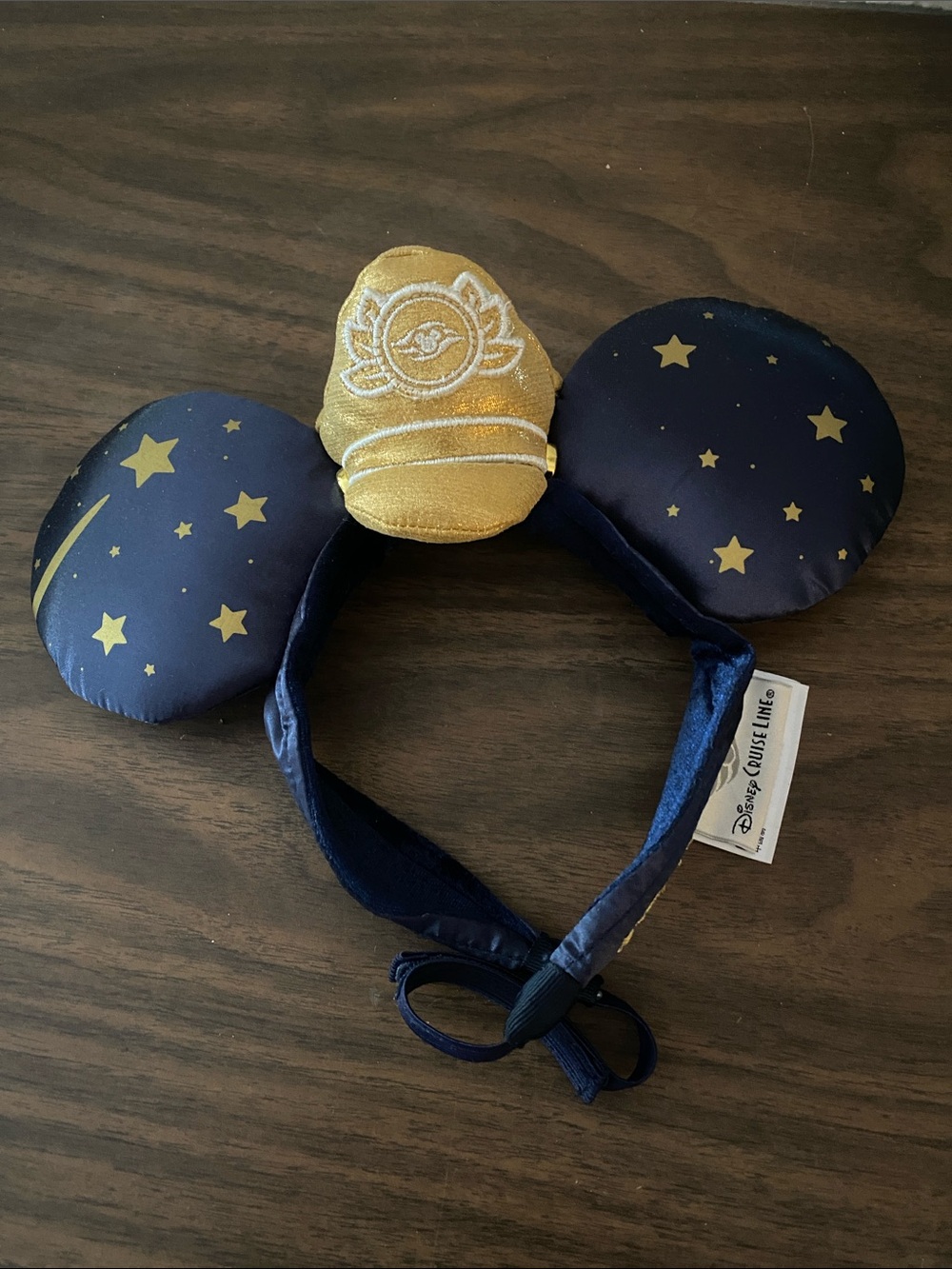Disney CruiseLines Navy & Gold Captain Mickey Ears Headband